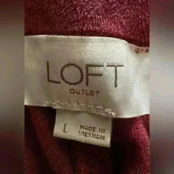 Loft Outlet 2 Piece Velour Jogging Set Top is Size M Bottoms Size L Cayenne Red - Picture 5 of 7